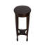  Table de bout ovale contemporaine en châtaignier avec tablette