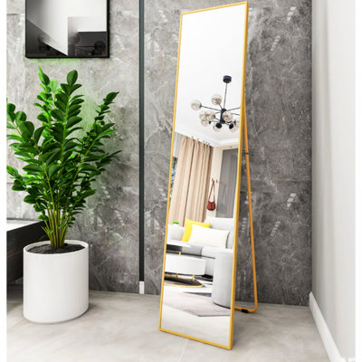 Miroir pleine grandeur Golden Alloy, 65 po x 24 po 3 po, 25 lb 24,4 po 3,09 po, 25 lb