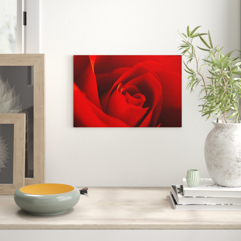 Flower Red Rose Photographic - Wrapped Canvas, 40cm H x 60cm W
