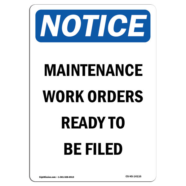 SignMission Maintenance Work Orders Ready Sign | Wayfair