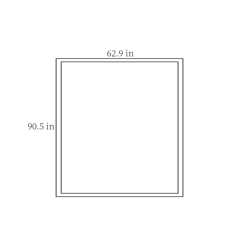 Tapis Abreha avec envers antidérapant, Rectangle 5 pi 3 po x 7 pi 7 po