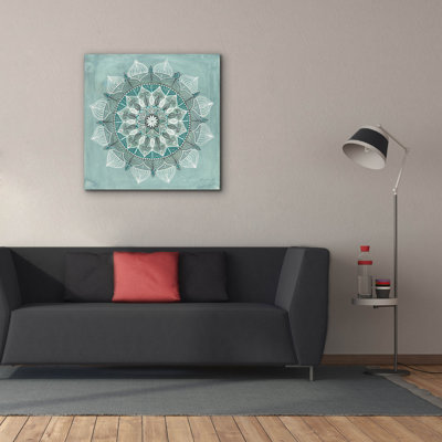 Art mural sur toile Dakota Fields «Desert Mandala Green» par Yvette St. Amant, 12 po x 12 po