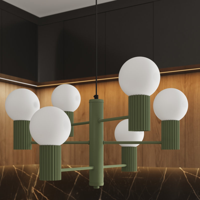 Wynnwood 6 - Light Chandelier, Green