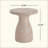 Outdoor/Indoor Travertine Lightweight Concrete Side Table-2097833782