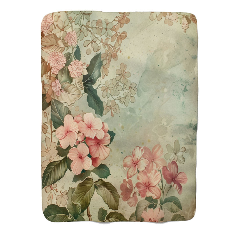 Classic Classic Blooms - 1 pièce Sherpa Premium, Lit simple