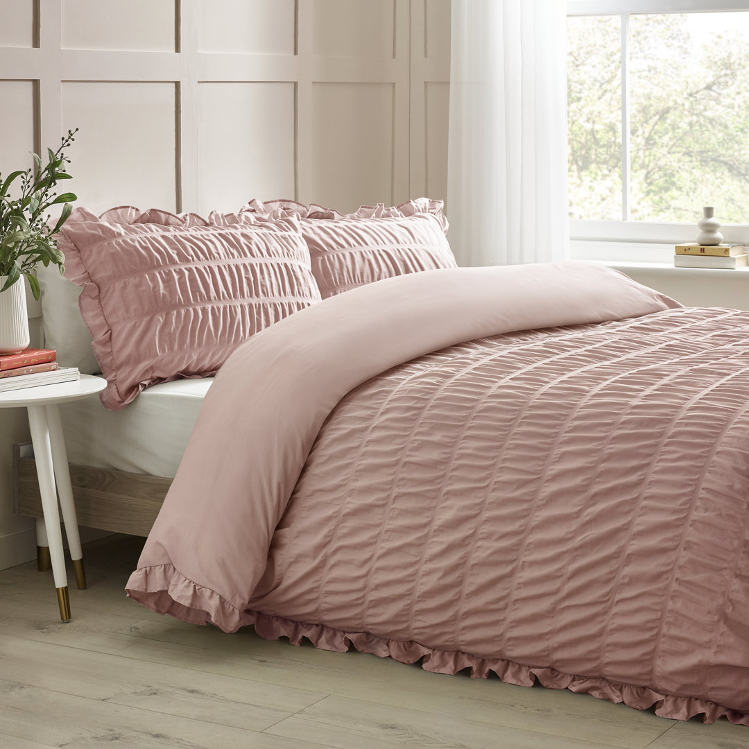 Seersucker Frill Duvet Cover Set