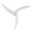 Ventilateur de plafond bronze d'intérieur / extérieur à 3 pales 52 pouces avec pales en ABS blanc mat et commande murale Nirra-127174487