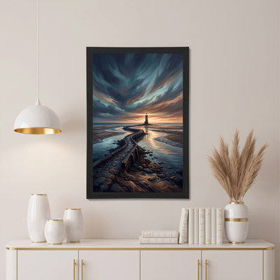 Art mural sur toile, "Phare sur enroulement"