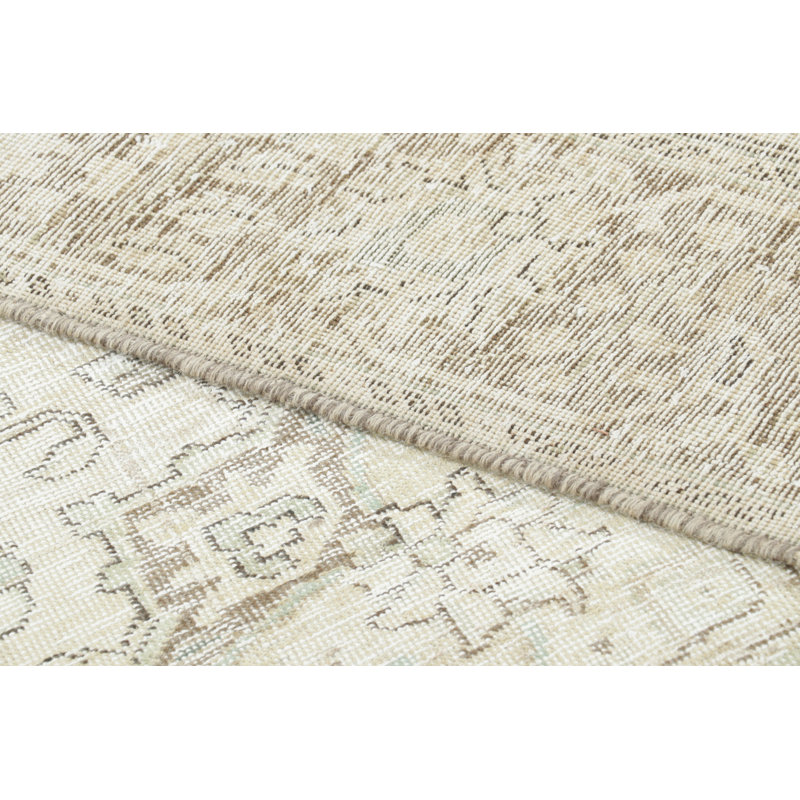 Distressed One-of-a-Kind 9'2X10'1 Hand Knotted Area Rug