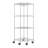 EcoStorage® 27" W x 18" D 4 Tier Corner Wire Shelving with Wheels
