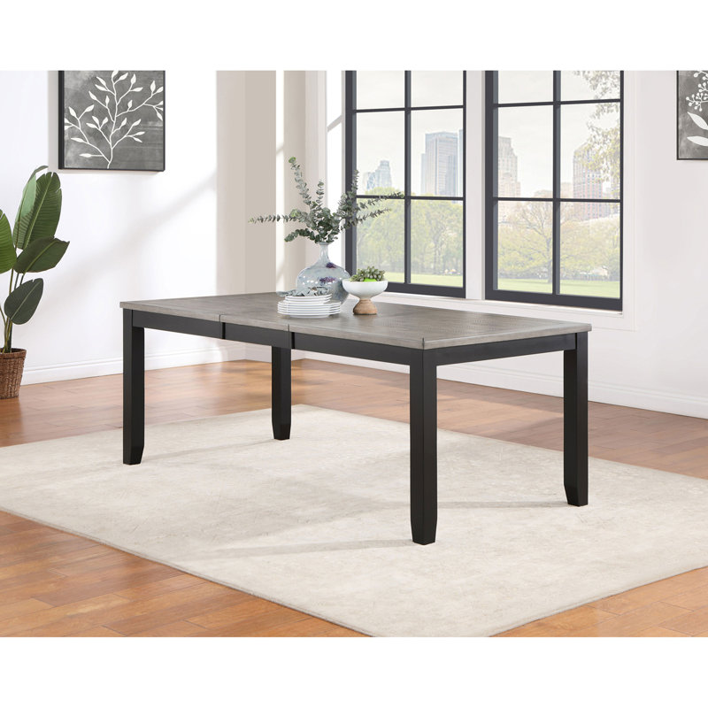 Rectangular Dining Table with Extension Leaf