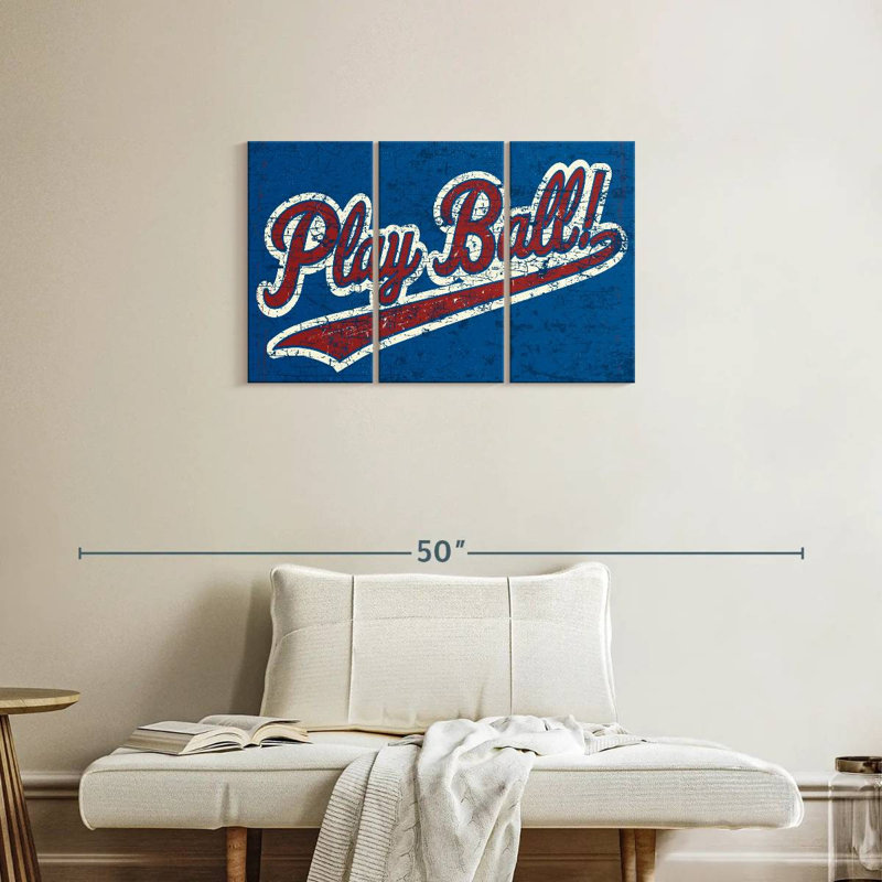 Kema Play Ball Wall Sign, 20" H x 33" W