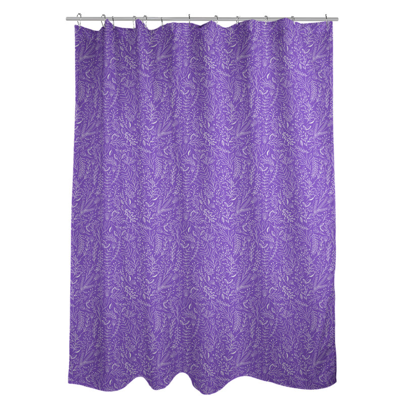 Rideau simple à motif floral ditsy classique, Mauve