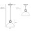Luminaire suspendu en forme de dôme à 1 lumière Tazewell-1349227466