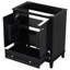 Meuble-lavabo 30 po sans lavabo, base seulement, armoire de salle de bain multifonctionnelle avec portes et tiroir, cadre solide et panneau de fibres à densité moyenne, noir-986813213