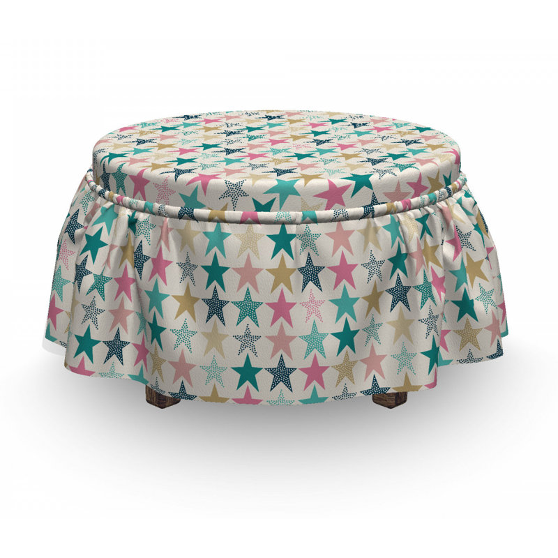 Housse pour repose-pieds doodle étoiles et points