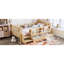 Lit pour enfant peu encombrant avec rangement, conception en bois massif, parfait pour une maison moderne