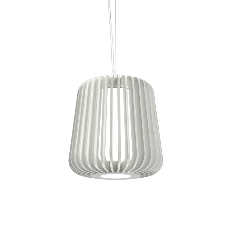 Stecche Di Legno 1 - Light Pendant, 12.8" H x 7.87" W x 7.87" D, Organic White