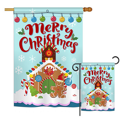 Remmy Double Sided 40'' H x 28'' W Polyester Christmas Flag Set