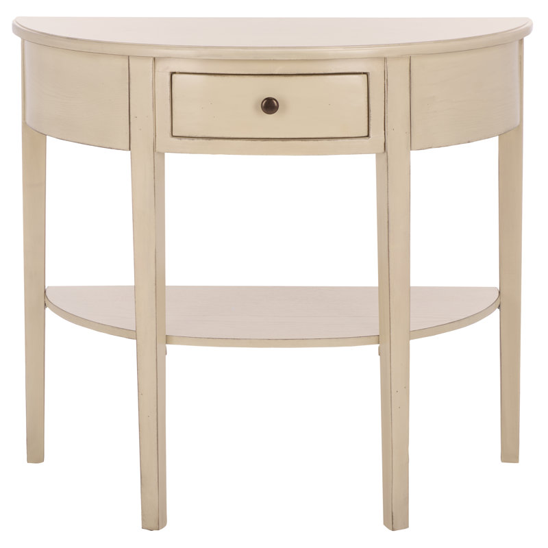 Evangelyne 33.9'' Solid Wood Console Table, White Birch