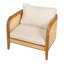 Chaise avec accoudoirs d'extérieur rembourrée