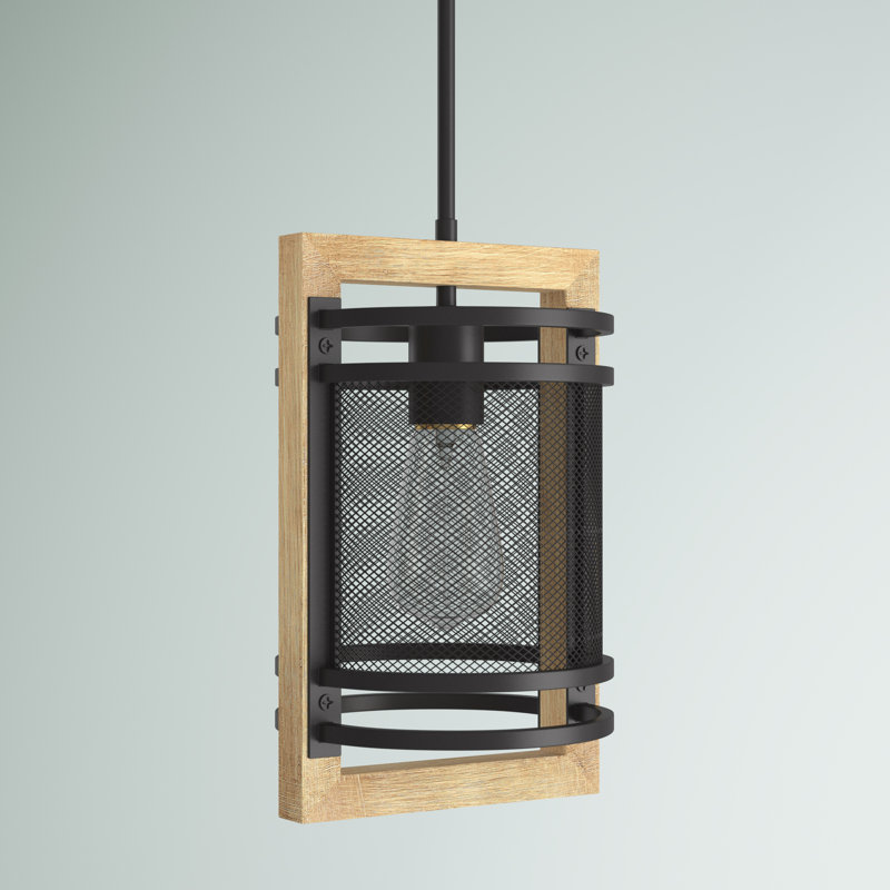 Luminaire suspendu rectangulaire à 1 lumière Shelton