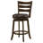 Fenster Dark Brown Wood Pub Height Swivel Bar Chair-2037814671
