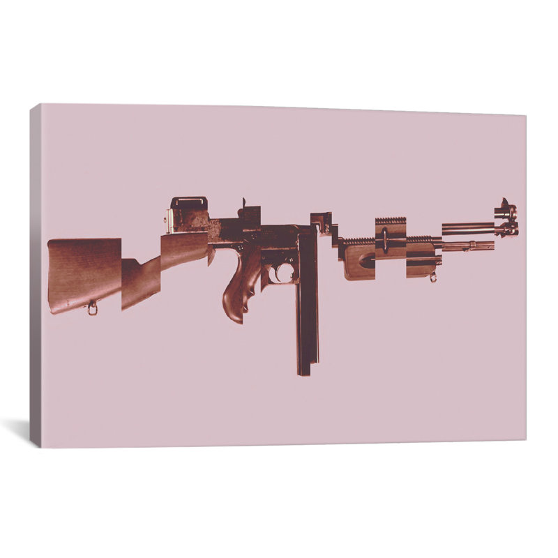 Reproduction d’art sur toile, "jouets pour machine" gangster Mugshot, H 12 po x l 18 po x P 1,5 po