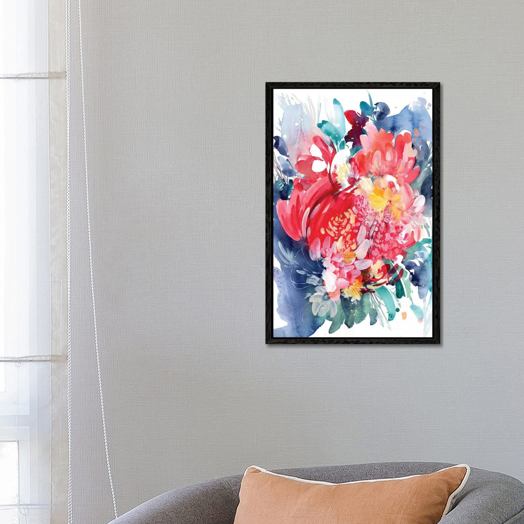 Floral Hug von CreativeIngrid - Galerie-verpackte Leinwand Giclée