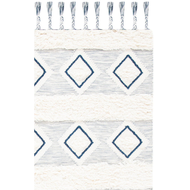 Natura Hand Woven Wool Geometric Rug, Runner 2'3" x 8'
