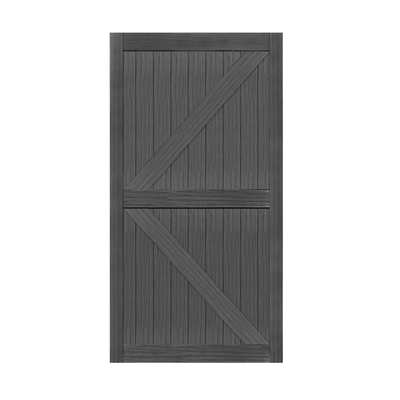 Trous pré-percés en MDF pour porte de grange Assemblage facile - Porte simple, quincaillerie non incluse, 42 po x 84 po