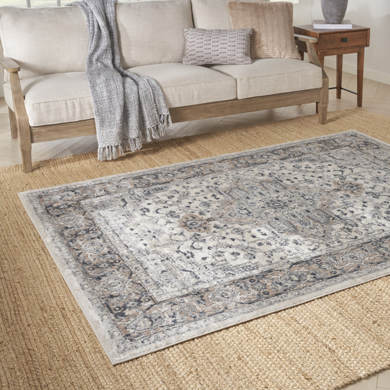  Jurado Oriental Ivory/Gray Area Rug, Rectangle 7'10" x 9'10"