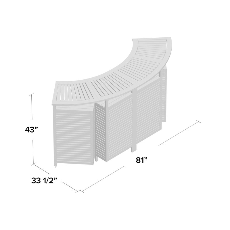 Alexandrine Patio Folding Bar Table