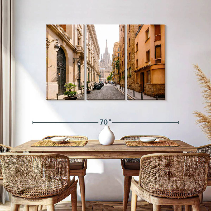 Sebbie, cathédrale de Barcelone depuis la rue, H 36 po x l 57 po