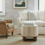 Repose-pieds rond en coton Taos