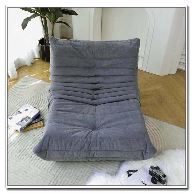 Fauteuil poire au sol, Gris uni