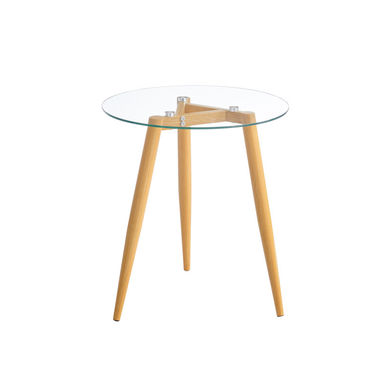 Jodianne Glass Top End Table, Beech