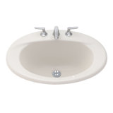 Supreme Vitreous China Oval Drop-in Bathroom Sink