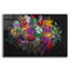  «Purple Flower Bomb» par Heather Gauthier, art mural en verre acrylique, 16 po x 12 po