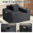 43-inch Compression Accent Chair in a Box – Upholstered Single Sofa with Pillow, Large Bean Bag-25027735