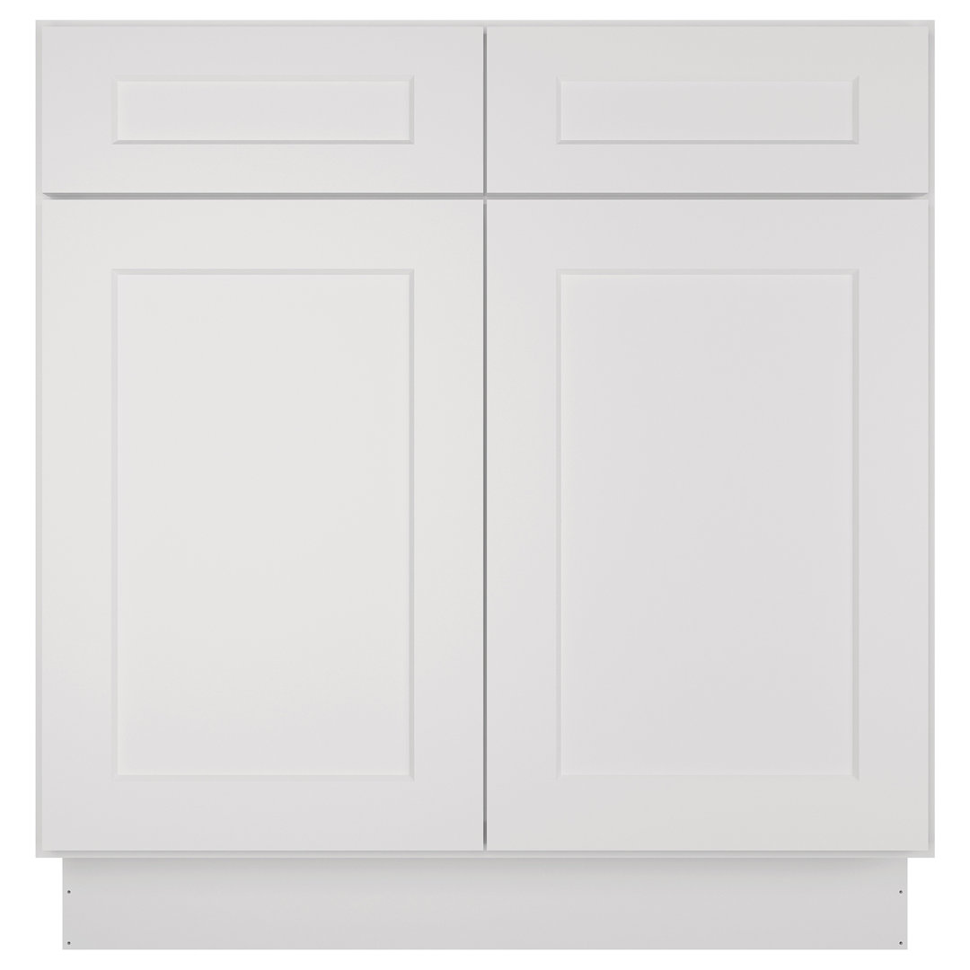 Ready-to-Assemble Kitchen Sink Base Cabinet with Adjustable Shelves and Soft Close HOMEIBRO 