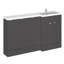 Fusion Fitted Furniture - Gloss White Freestanding Single Vanity with Integrated Basin-1096020547-1177645734