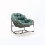 Chaise berçante d'extérieur avec coussin