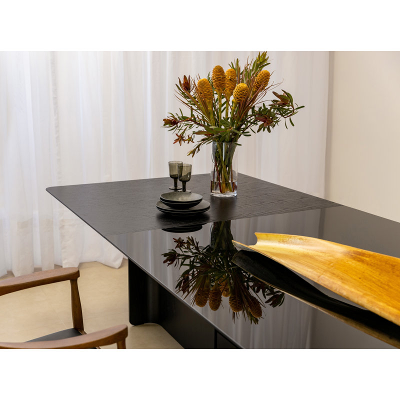 Livorno 102.5" Rectangular Dining Table with glass