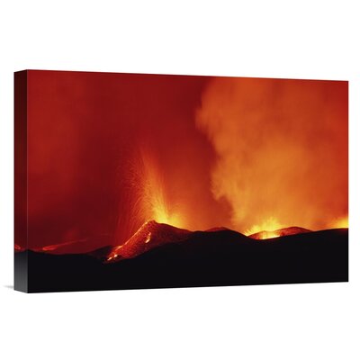 Volcanic Eruption with Lava Fountain and Splatter Cone, Galapagos Islands, Ecuador' Photographic Print -  East Urban Home, URBP6444 41075523