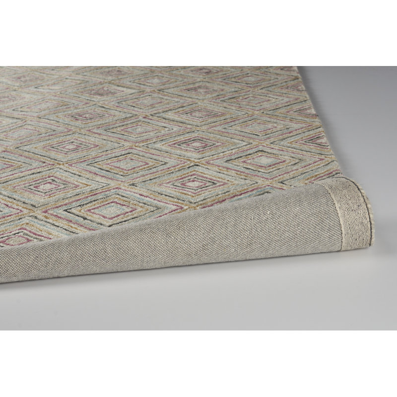 Tapis beige en coton / laine touffeté à la main Addlee, Rectangle 4 pi x 6 pi