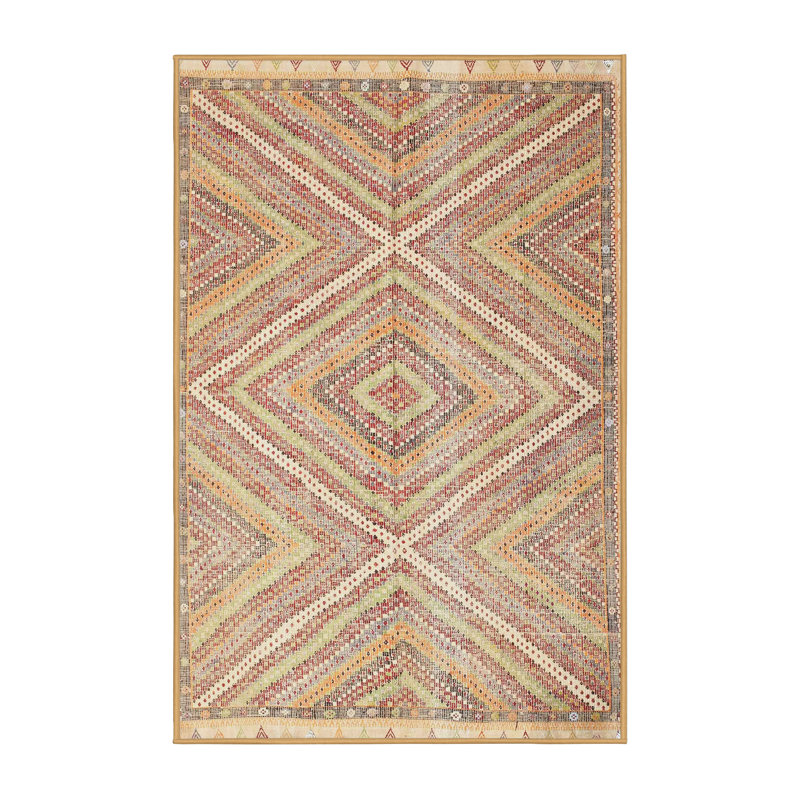 Tapis géométrique brun, Rectangle 8 pi x 10 pi