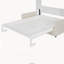 Lit escamotable double avec coussin, blanc