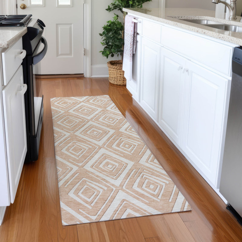 Tapis pêche Prisco lavable à la machine de qualité supérieure, Tapis de couloir 2 pi 3 po x 7 pi 6 po