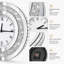 Horloge miroir argentée ronde 20 po x 20 po